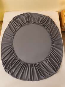 1 tấm màu xám được trang bị, tấm vải tối giản được trang bị cho gia đình - Màu xám đen - Xem 8