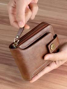 Men's Vintage Wallet For Men Wallet Purse Wallet Small Wallet Men Wallet Leather - Brown - View 3