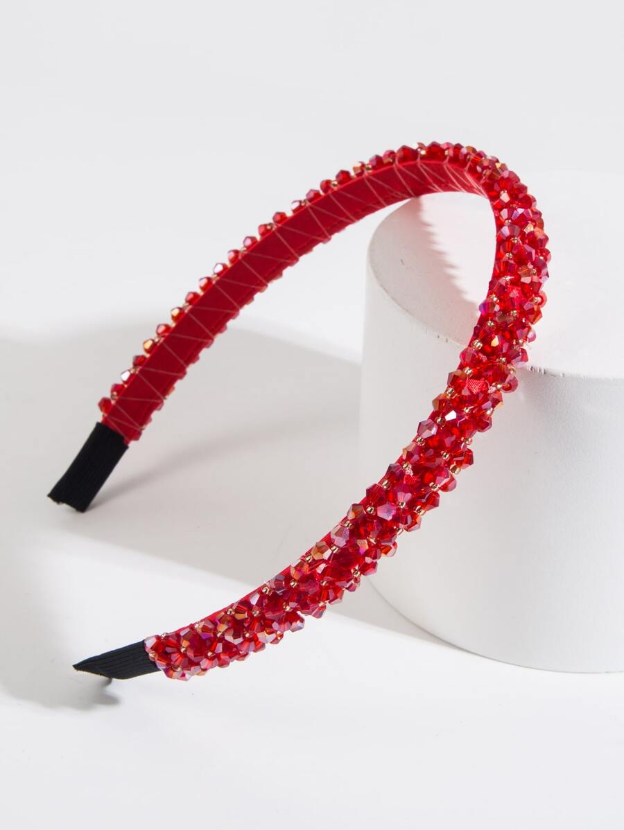 Royal Crystal Decor Headband Head Accessories Hairband Beauty Home Hair Accessories - Red - View 1