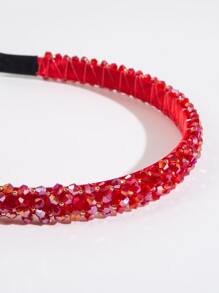 Royal Crystal Decor Headband Head Accessories Hairband Beauty Home Hair Accessories - Red - View 3
