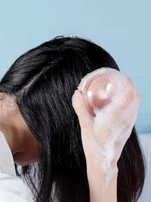 1入組套矽膠頭皮按摩器浴室洗髮水按摩刷 - 白色 - 查看 7