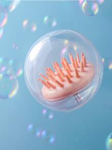 1入組套矽膠頭皮按摩器浴室洗髮水按摩刷 - 白色 - 查看 12