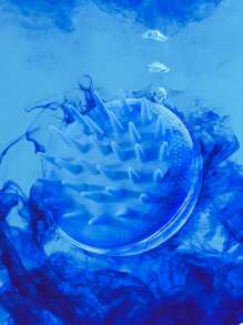 1入組套矽膠頭皮按摩器浴室洗髮水按摩刷 - 白色 - 查看 15