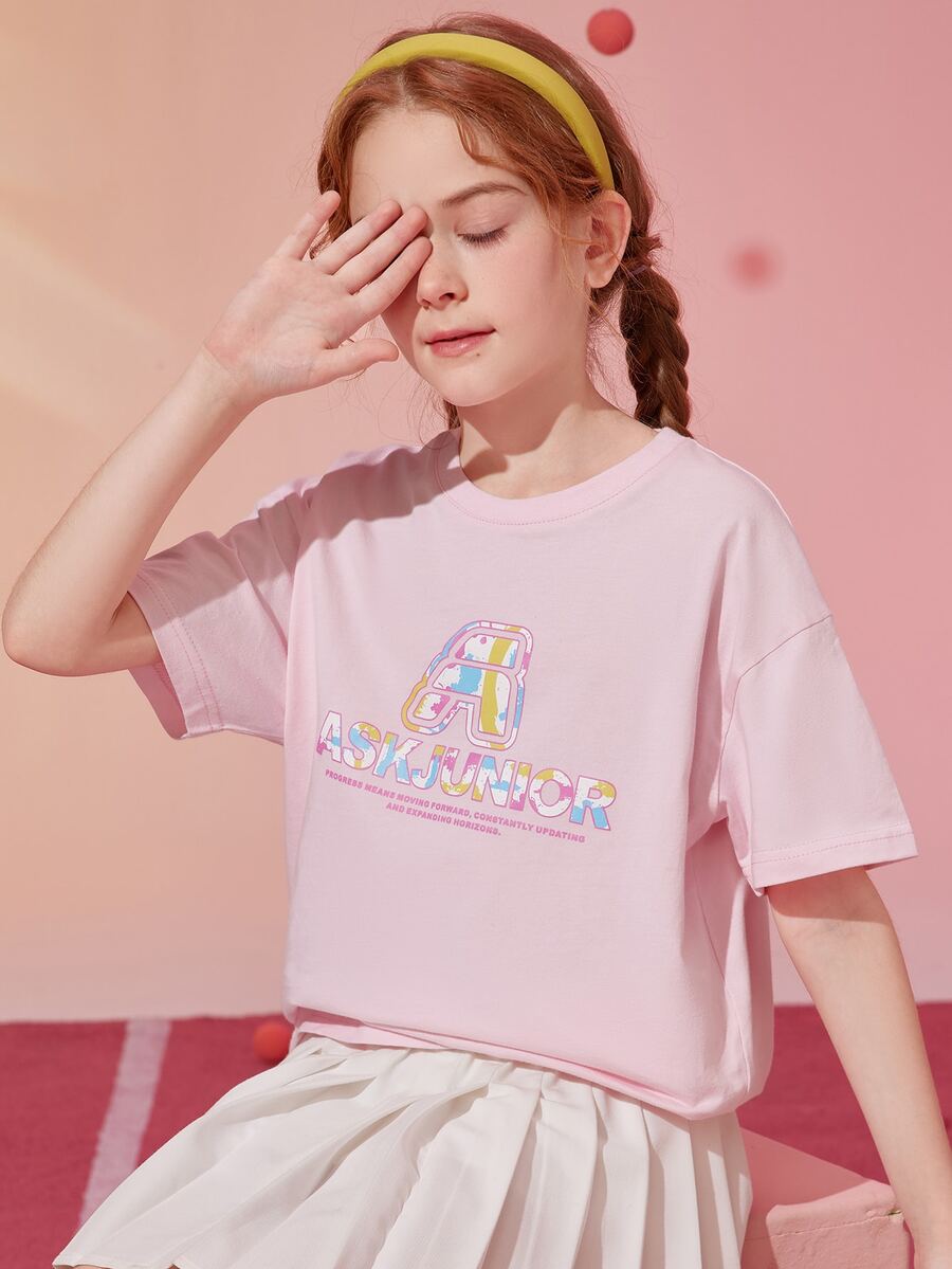 Tops con gái Slogan Giải trí - Hồng - Xem 1