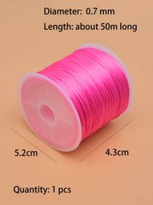 1卷線DIY首飾配件 - 玫紅色 - 查看 3
