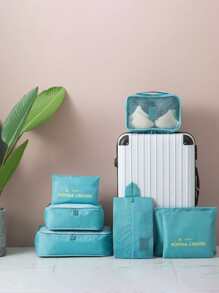 7 piezas set bolsa de viaje - Azul - Ver 1