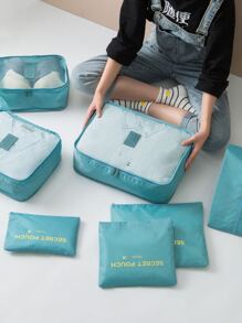 7 piezas set bolsa de viaje - Azul - Ver 3