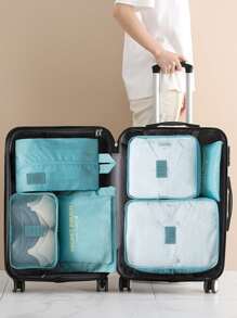 7 piezas set bolsa de viaje - Azul - Ver 4