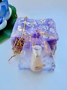 10入組蝴蝶圖案收納網包 - 紫色 - 查看 7