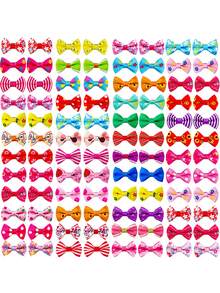 30pcs Bow Decor Random Pet Hair Clip - Multicolor - View 2