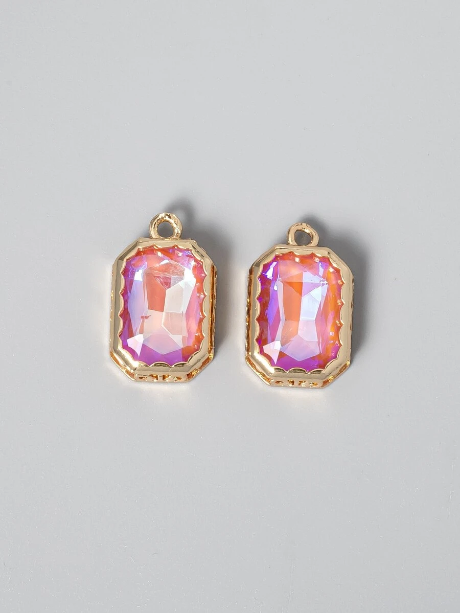 2 cái/bộ Quyến Rũ Rhinestone DIY Mặt Dây Chuyền Cho Phụ Nữ Trang Sức Làm - Nhiều màu - Xem 1