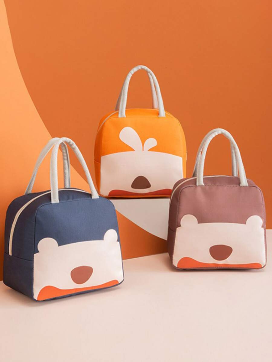 1 Pieza Bolsa De Almuerzo Gráfico De Dibujos Animados Aleatorio - Multicolor - Ver 1