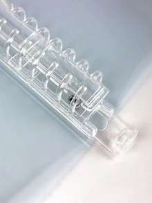 1pc Solid Loose-leaf File Folder - Baby Blue - View 3