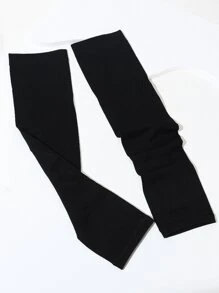 1 双男女通用户外冰丝袖套，防晒，适合骑行、海滩、夏季女性防晒 - 黑色 - 查看 2