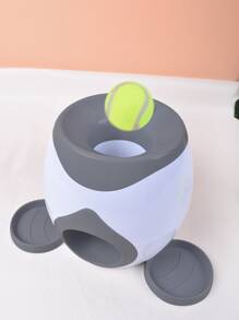 寵物網球互動輸送器,雙孔犬糧獎勵機(包括2個網球和塑料勺) - 深灰色 - 查看 5