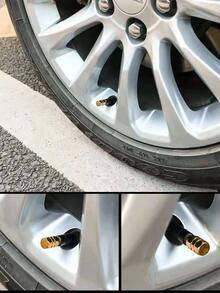 4pcs Car Tire Valve Cap - Gold - View 4