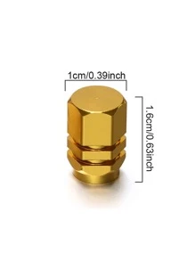 4pcs Car Tire Valve Cap - Gold - View 5