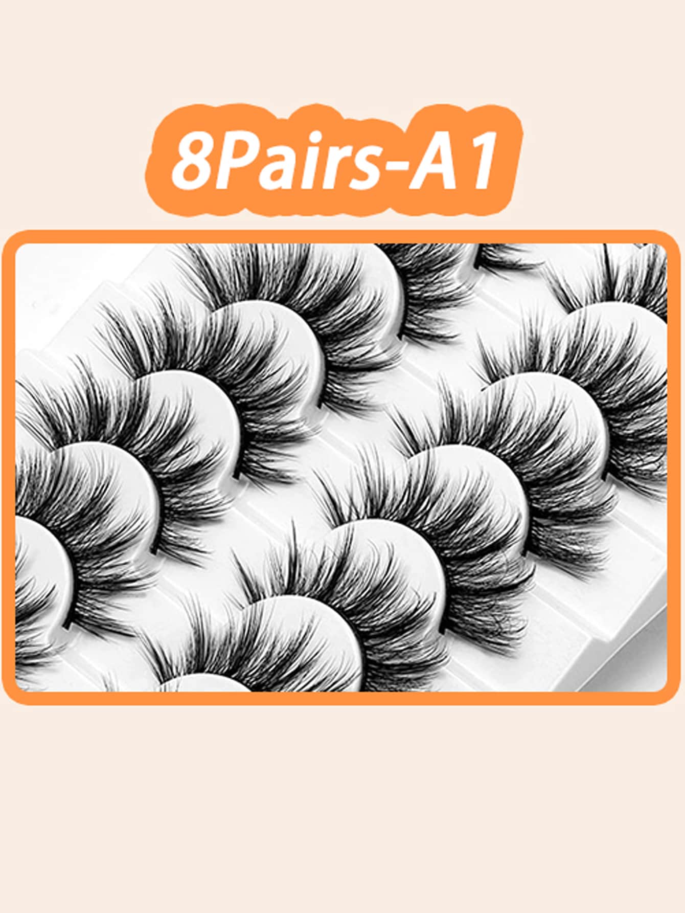 8 Pairs False Eyelashes Fluffy 25MM Lashes 8D Wispy Lashes Pack Dramatic Long Thick Volume Eyelashes