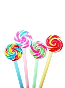 4入組棒棒糖設計中性筆