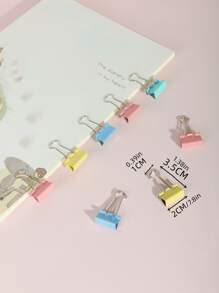 15入組混色裝訂夾