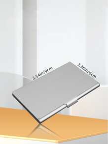 1pc Alloy Card Case - Silver - View 2
