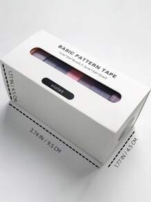 8 件装 素色基本款装饰和纸遮蔽胶带 创意剪贴簿文具学校用品