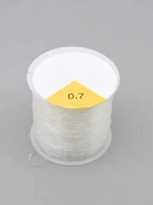 1卷 0.5-1.0mm 可選線徑堅韌透明人造水晶彈性線,diy手鍊串珠必備 - 無色 - 查看 1