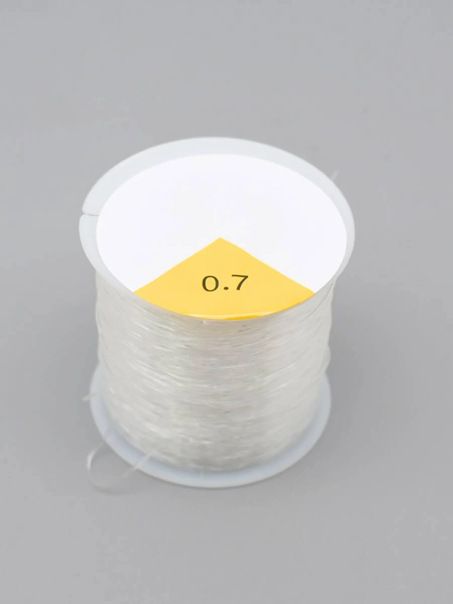 1卷 0.5-1.0mm 可選線徑堅韌透明人造水晶彈性線,diy手鍊串珠必備 - 無色 - 查看 1