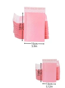 10pcs Plain Bubble Sealing Bag - Pink - View 6