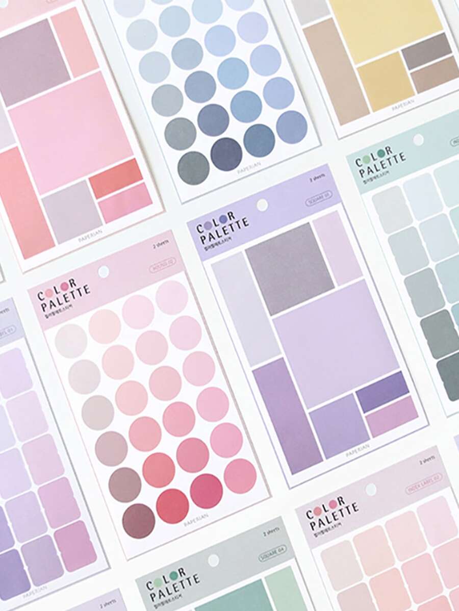 4sheets Geometric Pattern Random Sticker - Multicolor - View 1