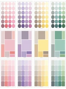 4sheets Geometric Pattern Random Sticker - Multicolor - View 2