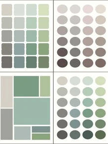 4sheets Geometric Pattern Random Sticker - Multicolor - View 3