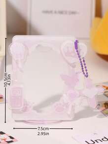 1入組蝴蝶和愛心設計卡套 - 黑色 - 查看 4