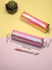 1 件全息随机颜色铅笔盒、铅笔袋、书包