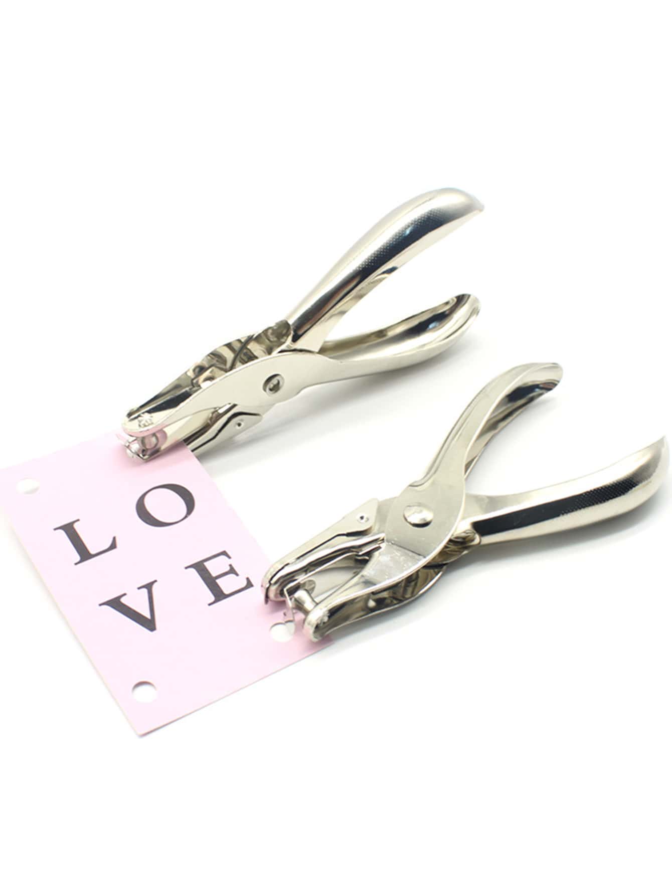 1 Trường Văn Phòng Kim Loại Bấm Lỗ Đơn Tay Bấm Giấy Cho Thêu Sò Biên Giới Thêu Sò - Bạc - Xem 1