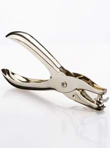 1 Trường Văn Phòng Kim Loại Bấm Lỗ Đơn Tay Bấm Giấy Cho Thêu Sò Biên Giới Thêu Sò - Bạc - Xem 2