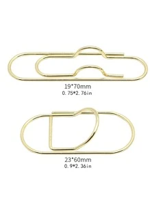 2pcs (1 Of Each) Portable Pen Clip Bill Clip