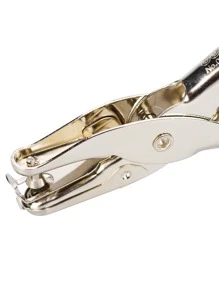 1 Trường Văn Phòng Kim Loại Bấm Lỗ Đơn Tay Bấm Giấy Cho Thêu Sò Biên Giới Thêu Sò - Bạc - Xem 3