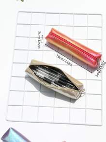 1pc Random Holographic Pencil Case Back To School,Pencil Pouch,School Bag,Stationery - Multicolor - View 4