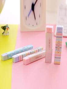 2pcs Slogan Graphic Random Eraser - Multicolor - View 3