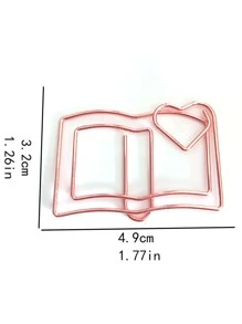 4pcs Book Shaped Mini Bookmark Back To School - Multicolor - View 3