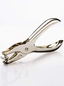 1 Trường Văn Phòng Kim Loại Bấm Lỗ Đơn Tay Bấm Giấy Cho Thêu Sò Biên Giới Thêu Sò - Bạc - Xem 6