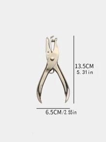 1 Trường Văn Phòng Kim Loại Bấm Lỗ Đơn Tay Bấm Giấy Cho Thêu Sò Biên Giới Thêu Sò - Bạc - Xem 7