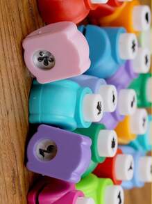 1入組隨機迷你剪貼簿打孔器手工裁剪卡片工藝印花布印花 DIY 花紙工藝打孔器形狀 - 彩色 - 查看 2