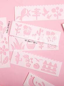 8本の描画定規セット - ホワイト - チェックする 4