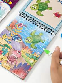 Khai phá tiềm năng sáng tạo của con bạn với đồ chơi Montessori, sách tô màu tái sử dụng và sách vẽ nước thần - Nhiều màu - Xem 1