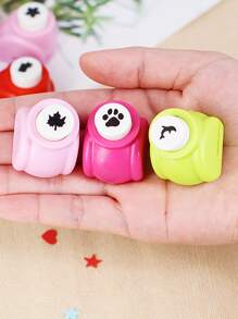 1入組隨機迷你剪貼簿打孔器手工裁剪卡片工藝印花布印花 DIY 花紙工藝打孔器形狀 - 彩色 - 查看 4