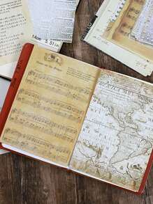 30張隨機復古材料紙套裝 - 彩色 - 查看 4