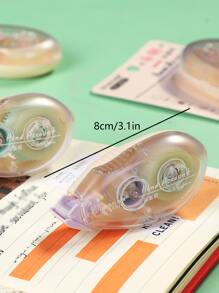 1pc Slogan Graphic Random Double Side Tape - Multicolor - View 5