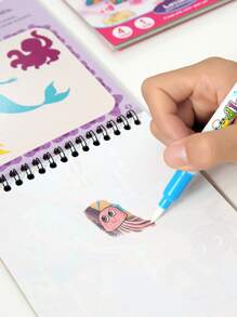 Khai phá tiềm năng sáng tạo của con bạn với đồ chơi Montessori, sách tô màu tái sử dụng và sách vẽ nước thần - Nhiều màu - Xem 4
